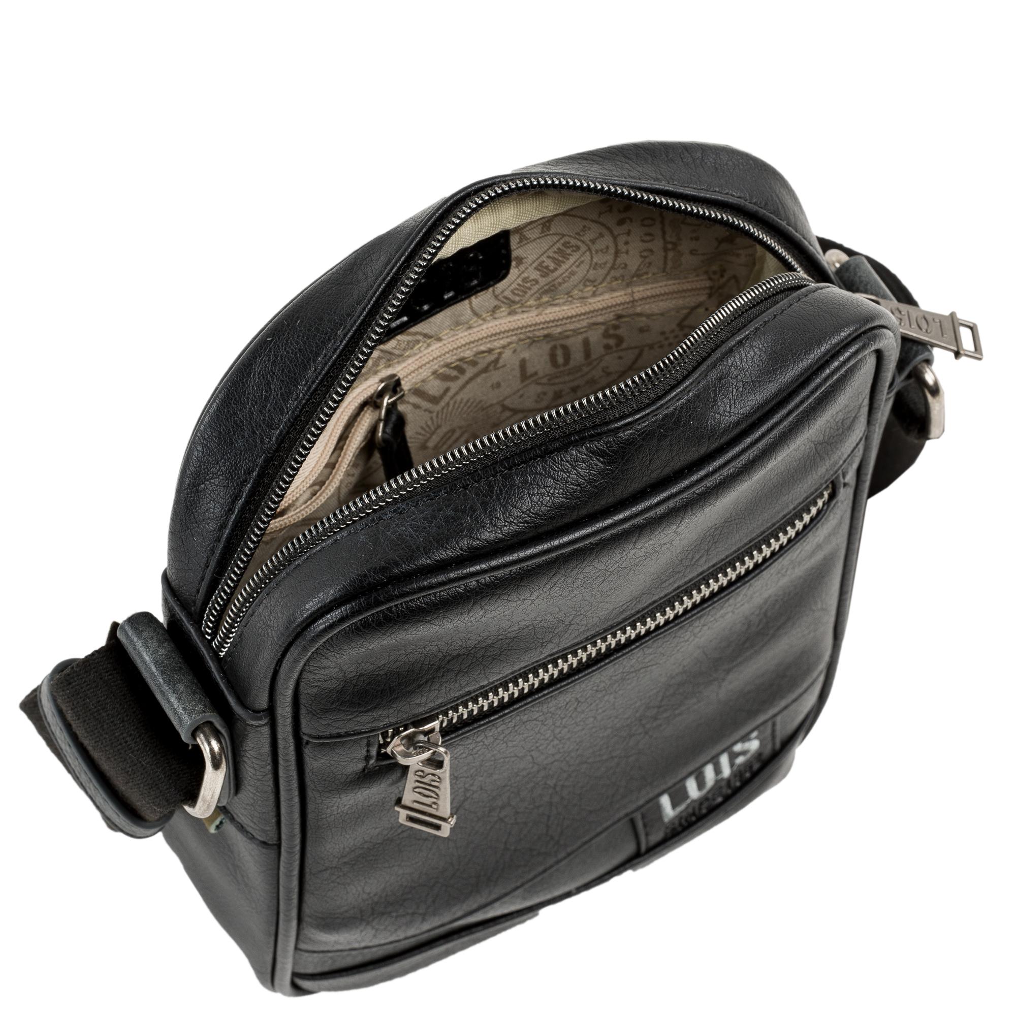 Bandolera hombre negra de Lois 310216 interior