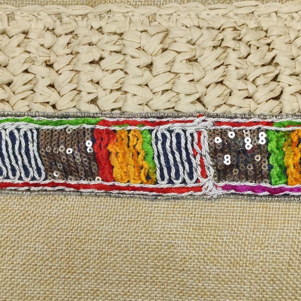 Bolso de mano con cinta de lentejuelas de Maluca detalle