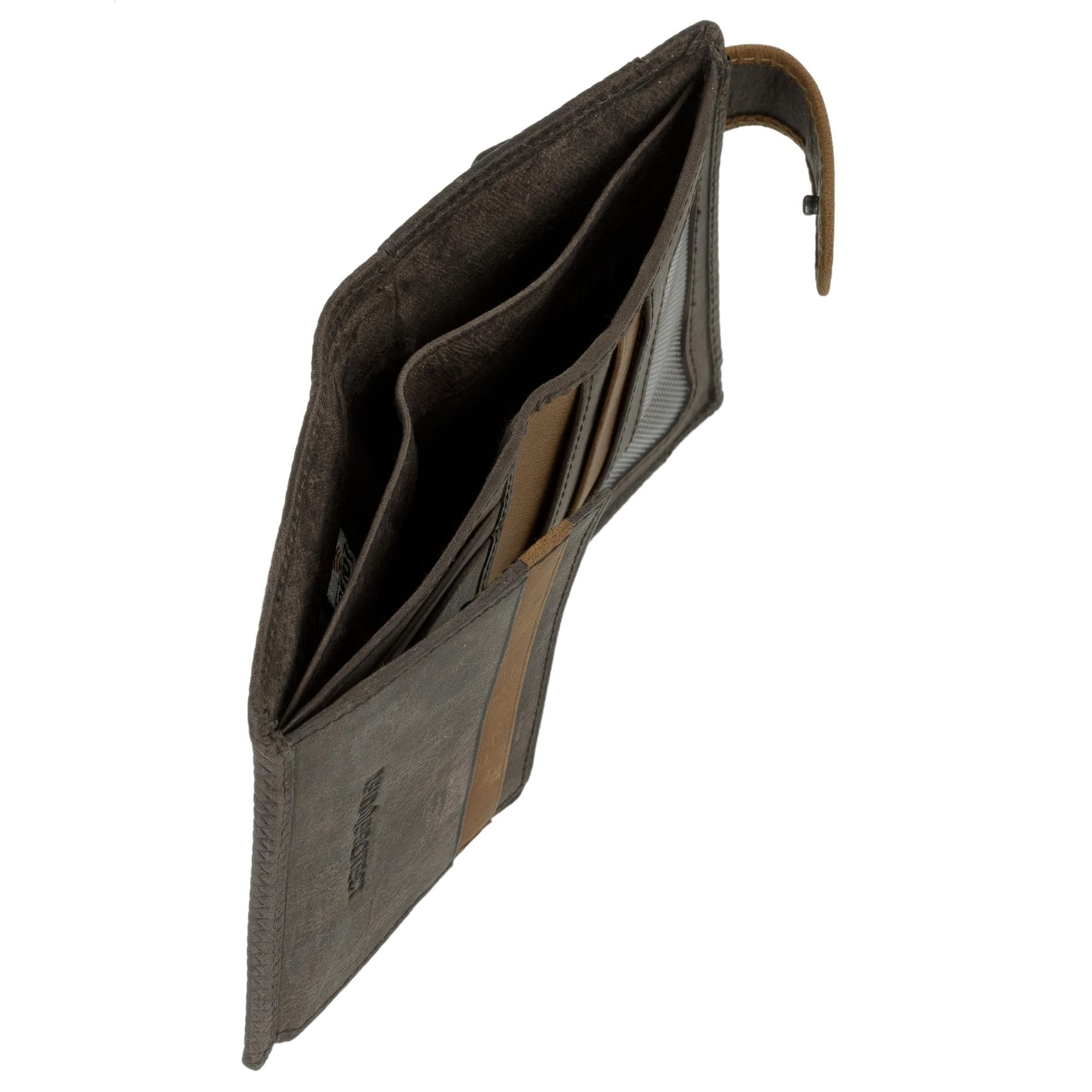 Cartera de hombre de piel marrón con monedero interior de Lois 202721 interior