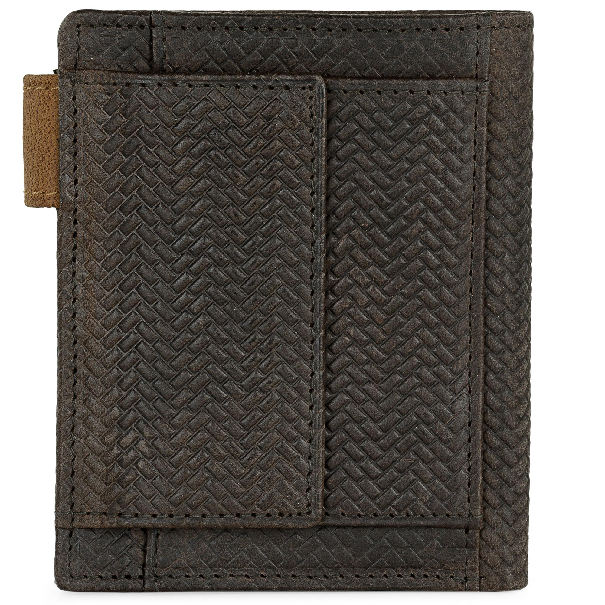 Cartera de hombre de piel marrón con monedero interior de Lois 202721 trasera