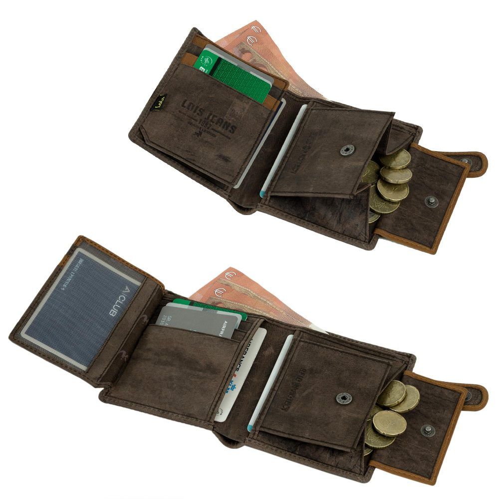 Cartera de hombre de piel marrón de Lois 202720 detalle