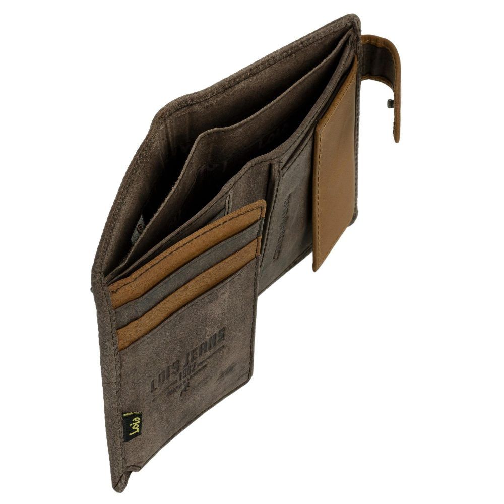 Cartera de hombre de piel marrón de Lois 202720 interior