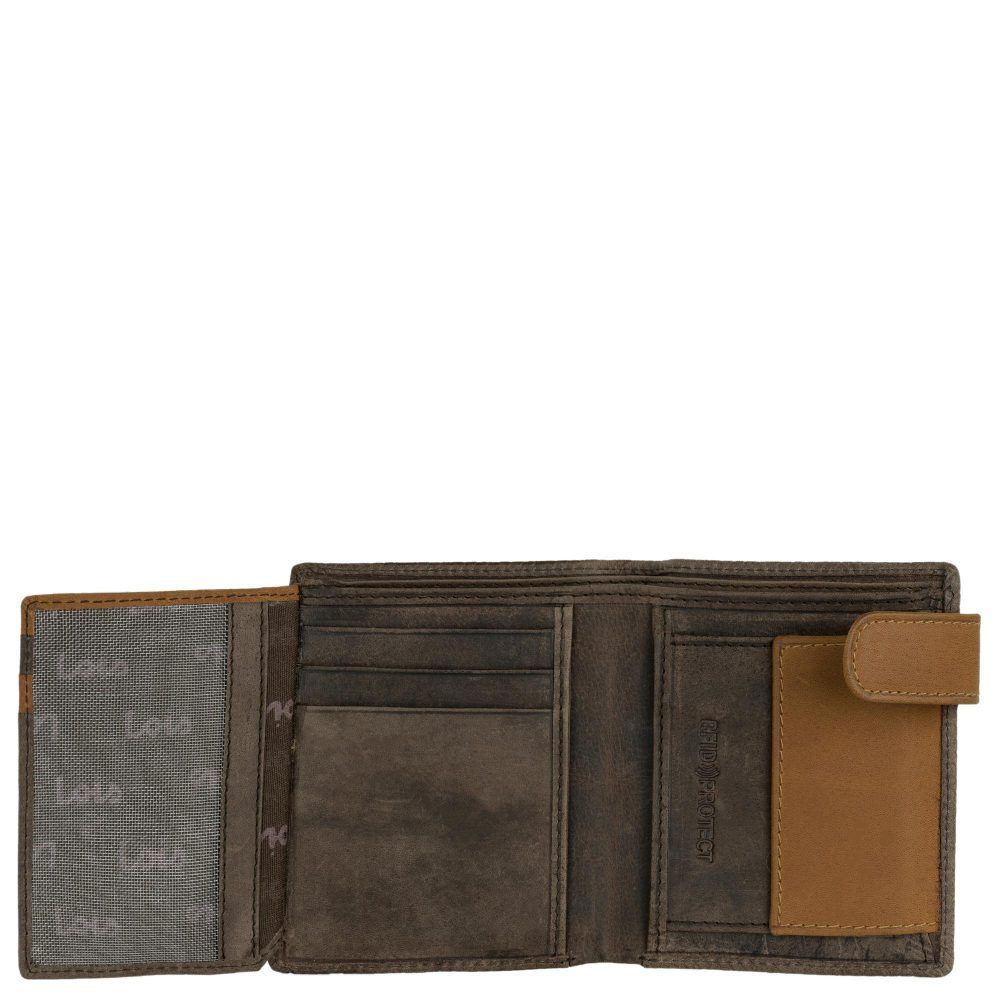 Cartera de hombre de piel marrón de Lois 202720 tarjetas