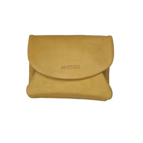 Monedero de piel de mujer Matties amarillo