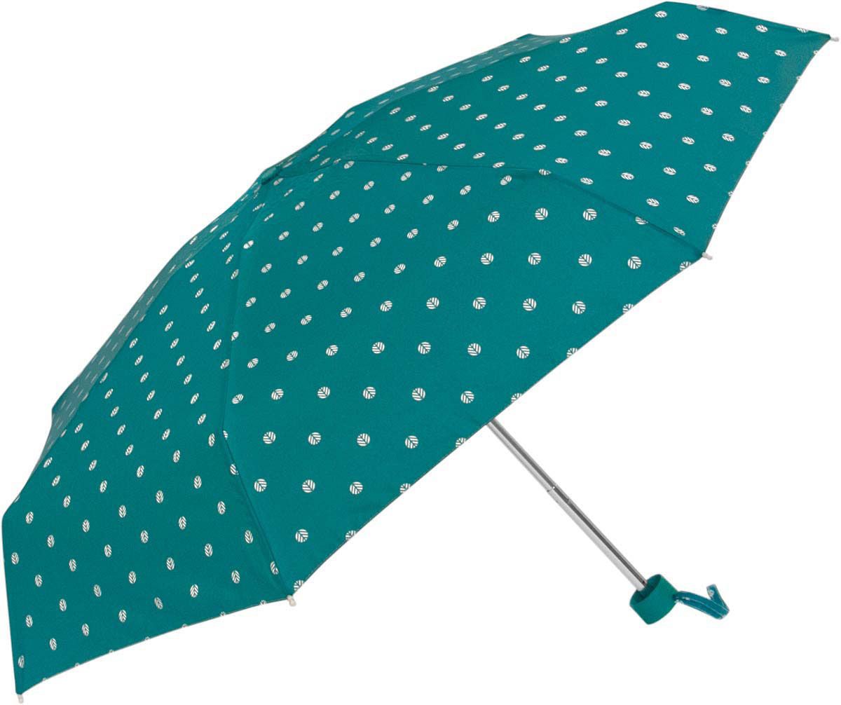 Paraguas-plegable-mini-de-mujer-con-lunares-espiga-de-Bisetti-abierto-azul