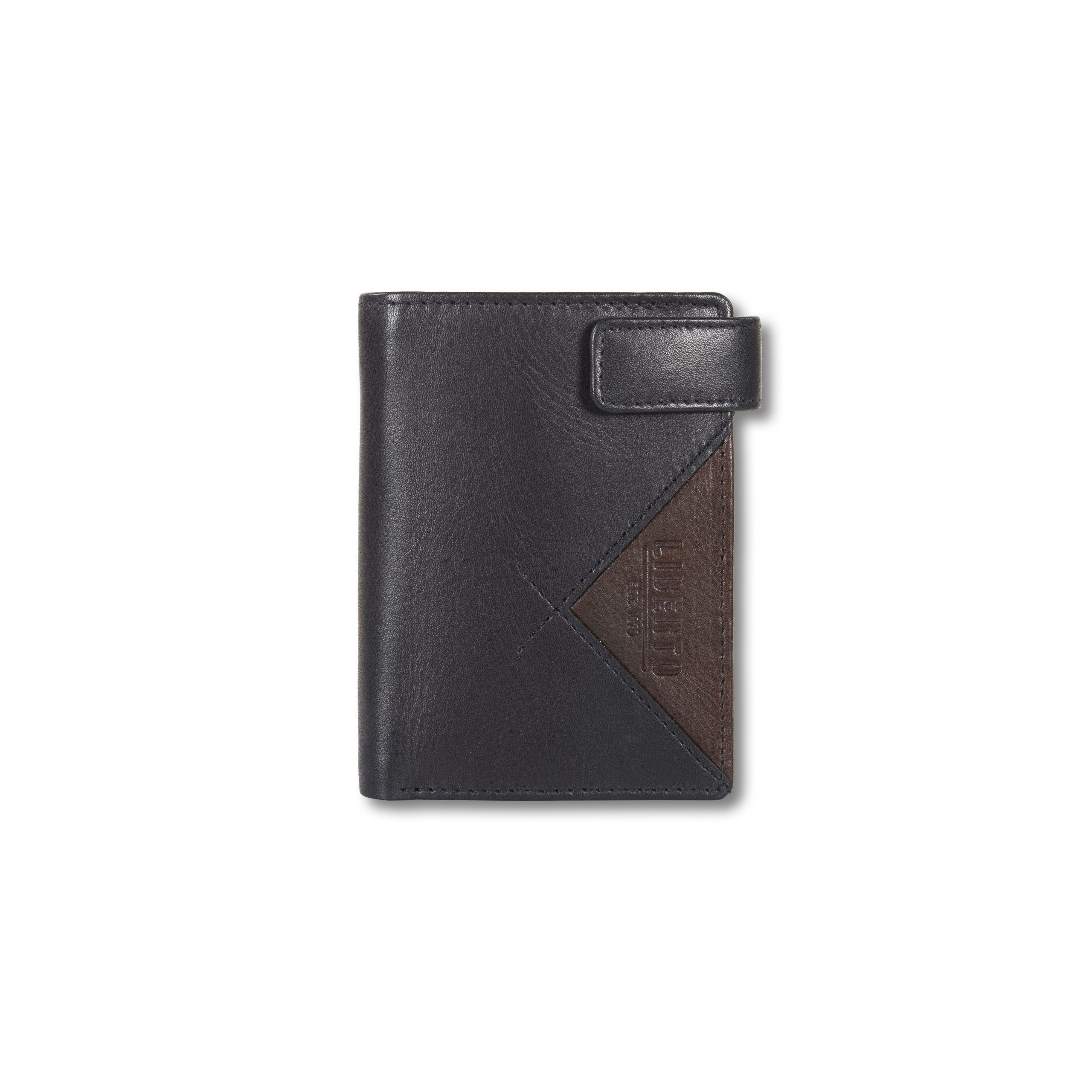 Cartera de hombre de piel bicolor de Liberto negro