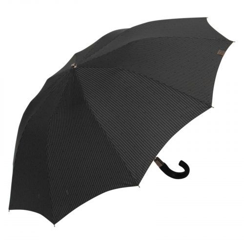Paraguas-plegable-de-hombre-estampado-negro-de-MP-rayas