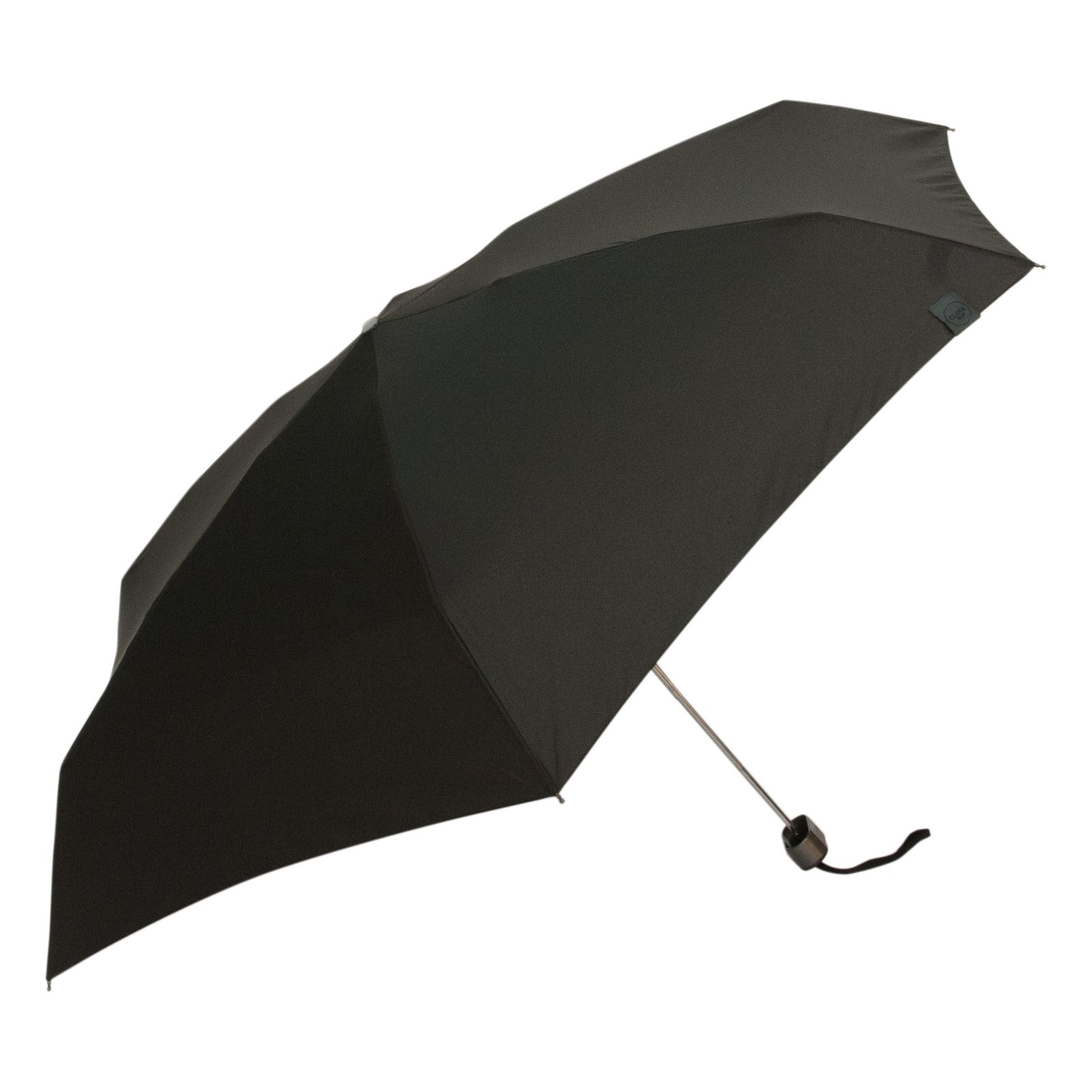 Paraguas plegable de hombre mini en color negro de M&P abierto azul