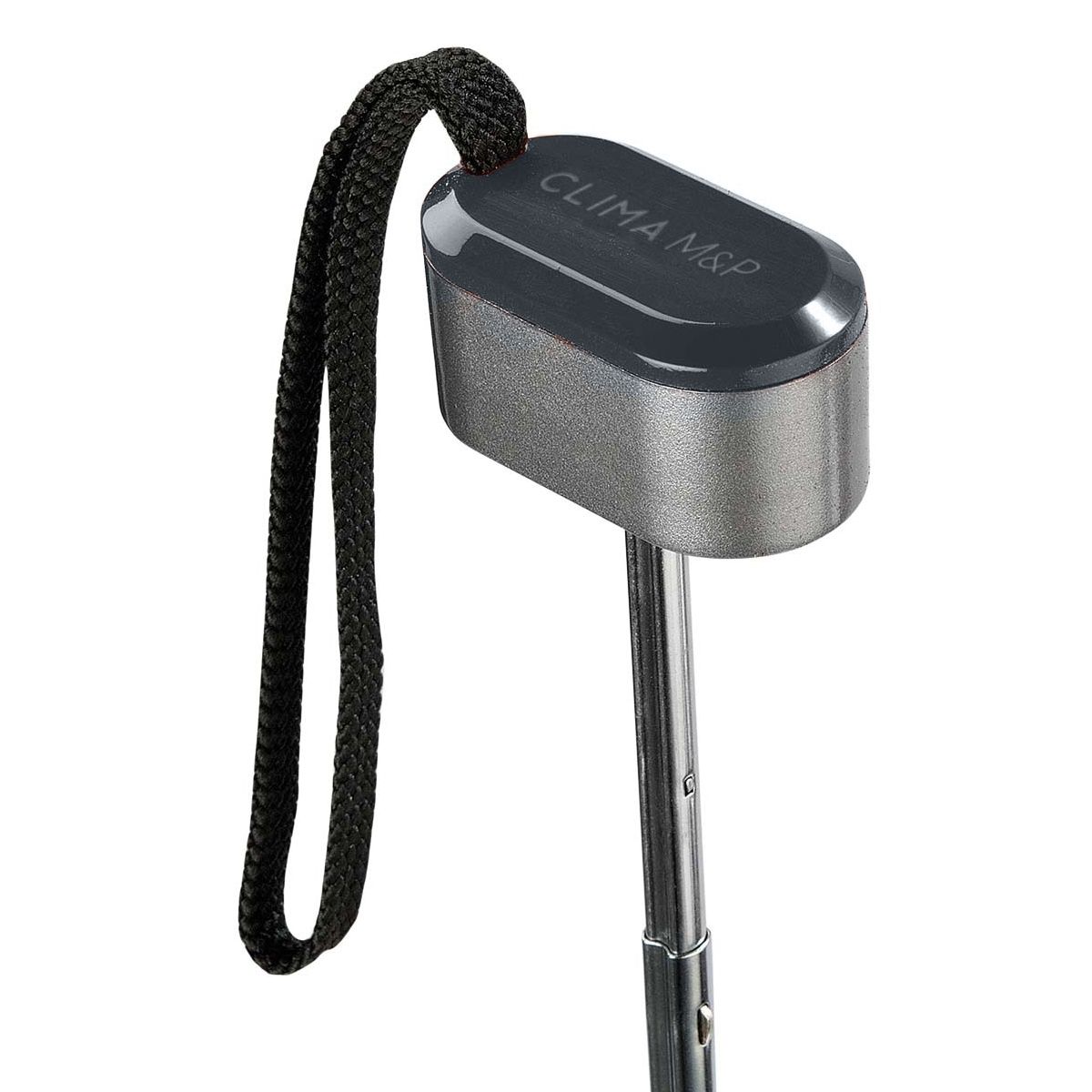 Paraguas plegable de hombre mini en color negro de M&P mango azul