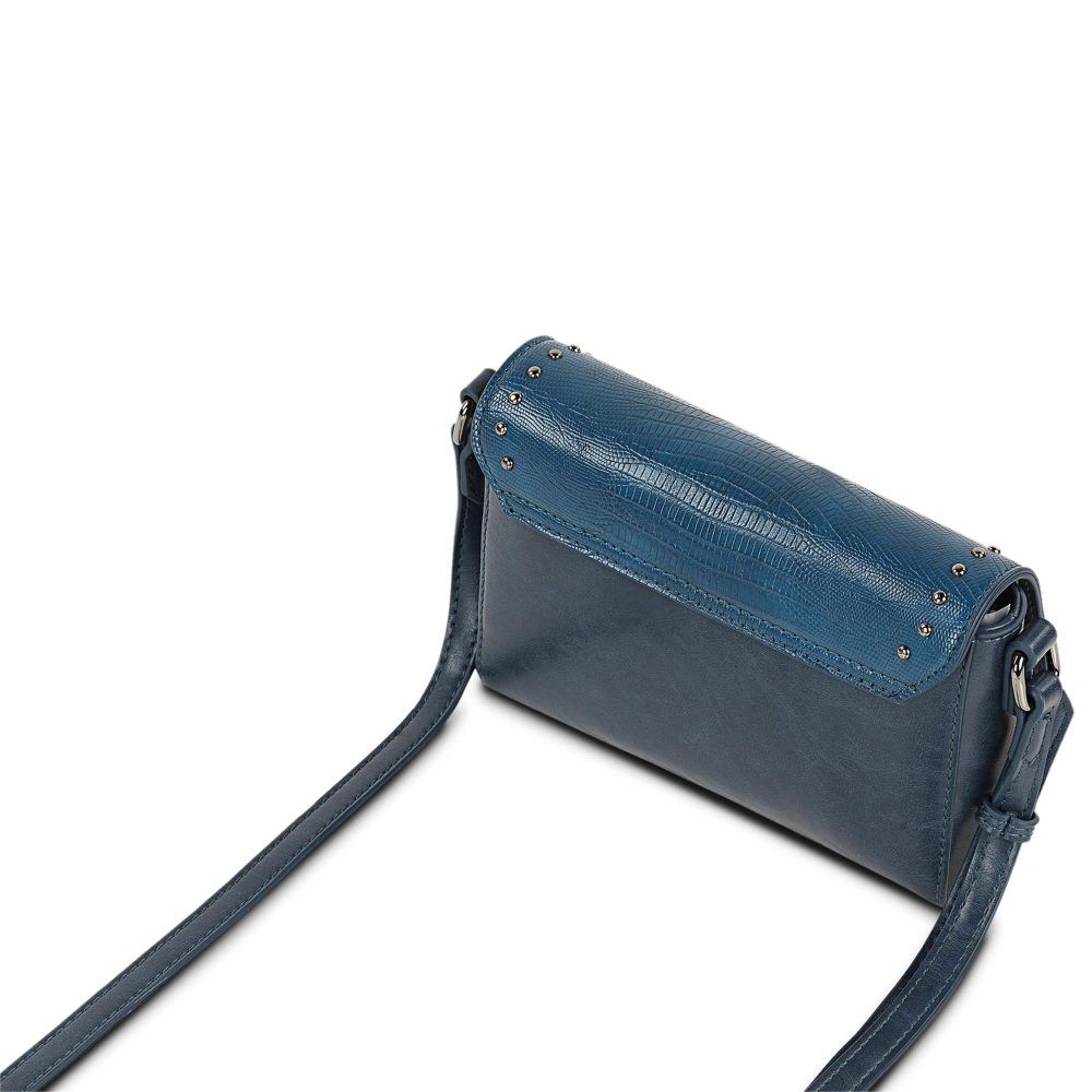 bolso bandolera con solapa azul skpat 31288 posterior