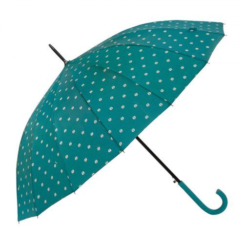 Paraguas largo de mujer con lunares espiga de Bisetti 3428 azul