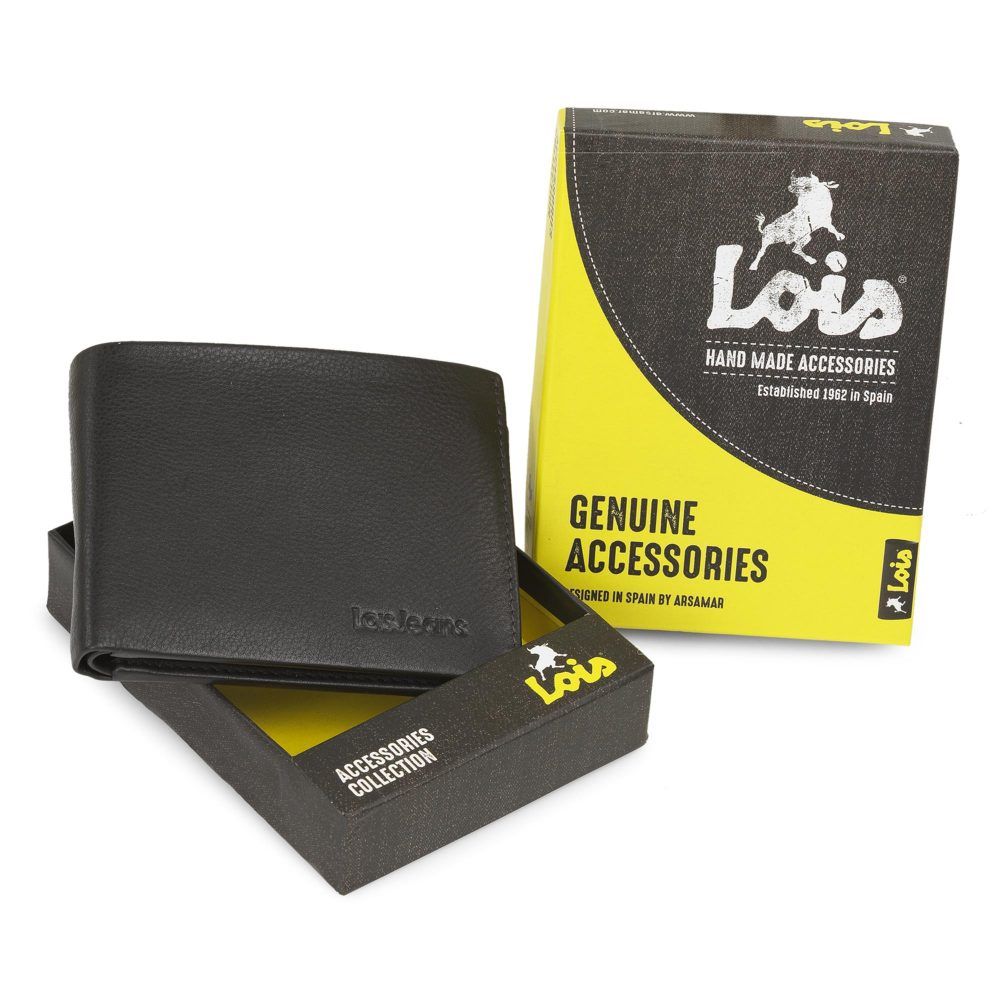 Cartera de piel hombre Lois marrón caja