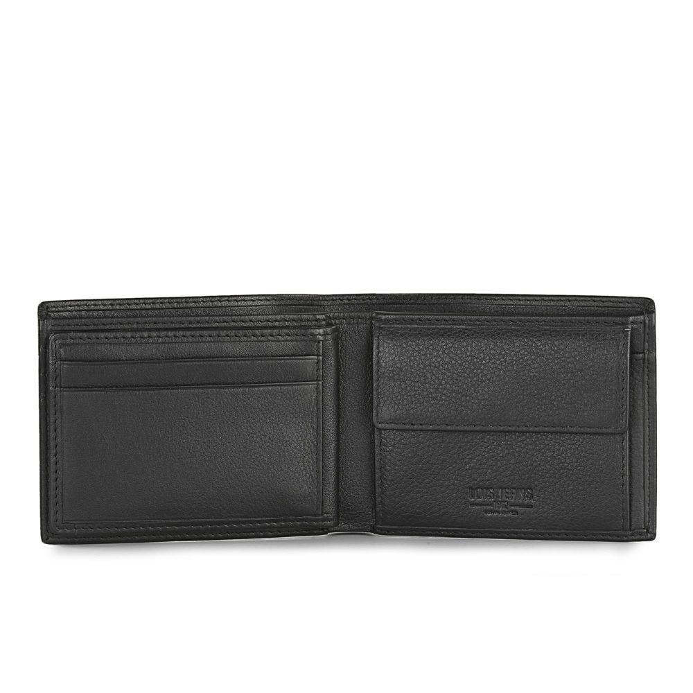 Cartera de piel hombre Lois negra interior monedero