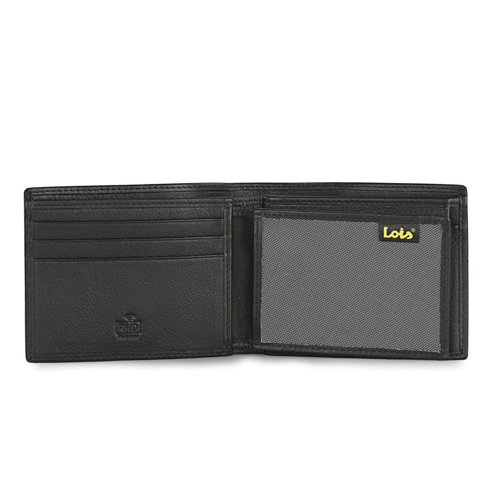 Cartera de piel hombre Lois negra interior