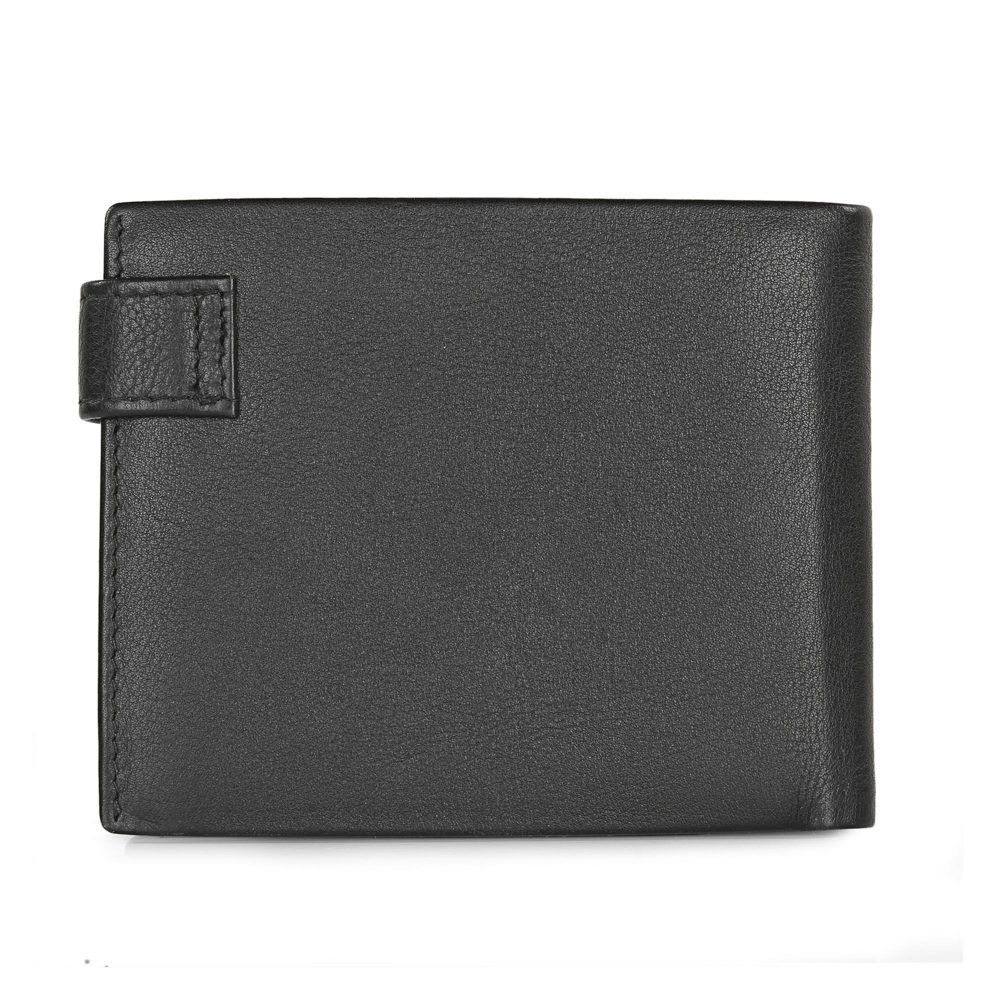 cartera de hombre de piel Lois negra parte posterior