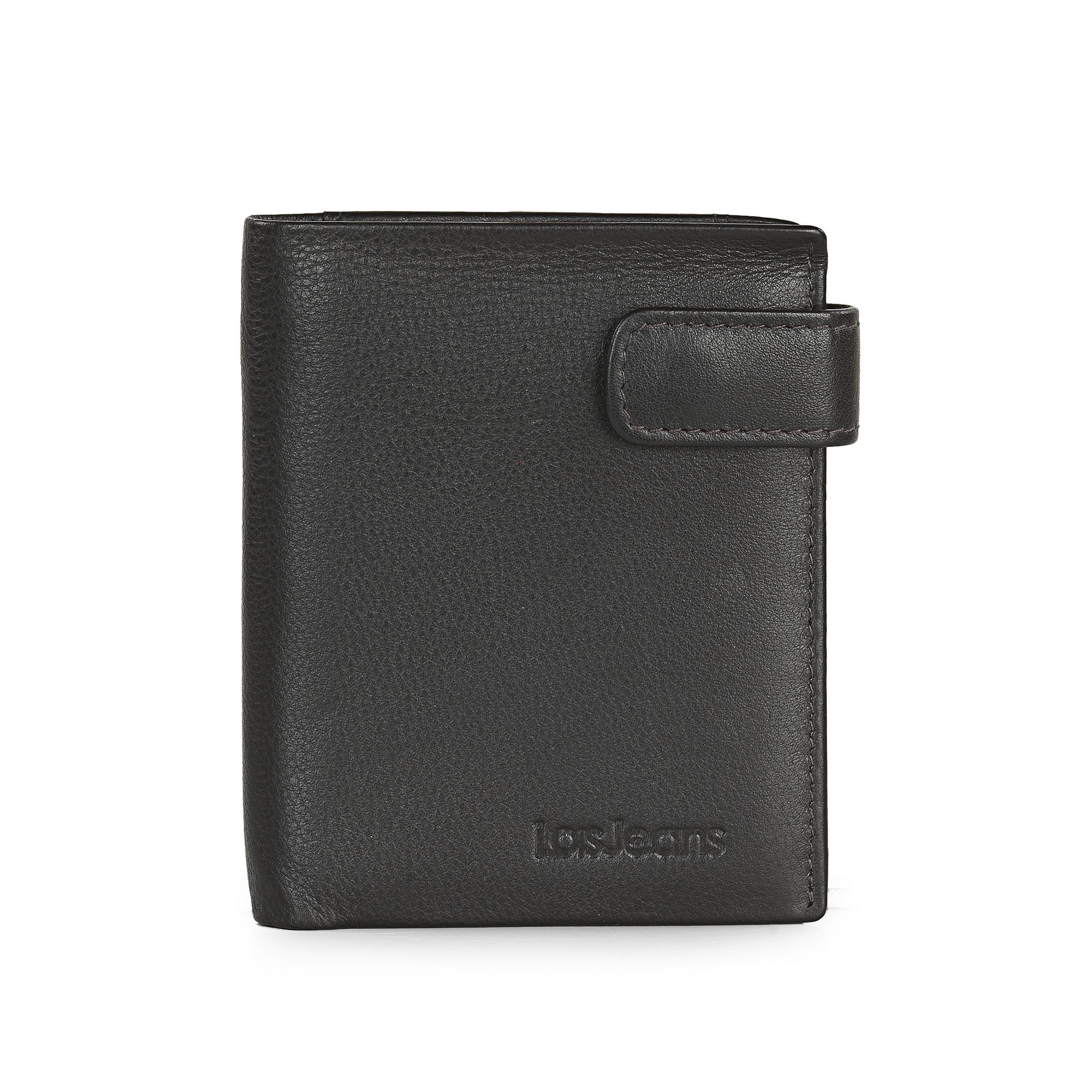 Cartera hombre con monedero de piel Lois en marrón parte frontal