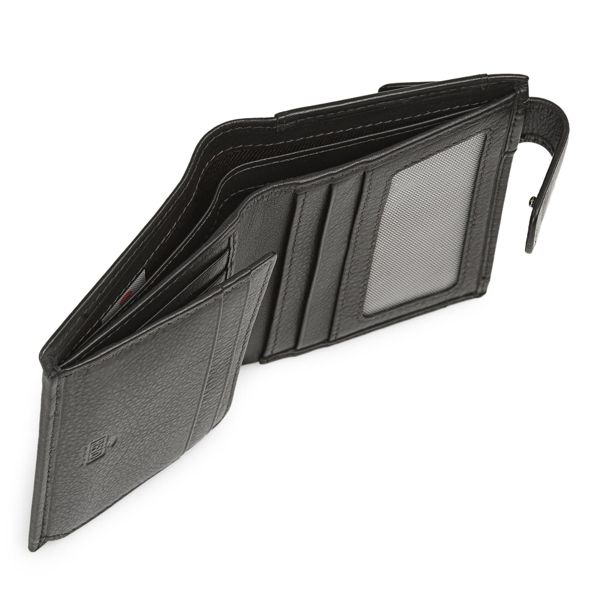 Cartera hombre con monedero de piel Lois en marrón doble billetero