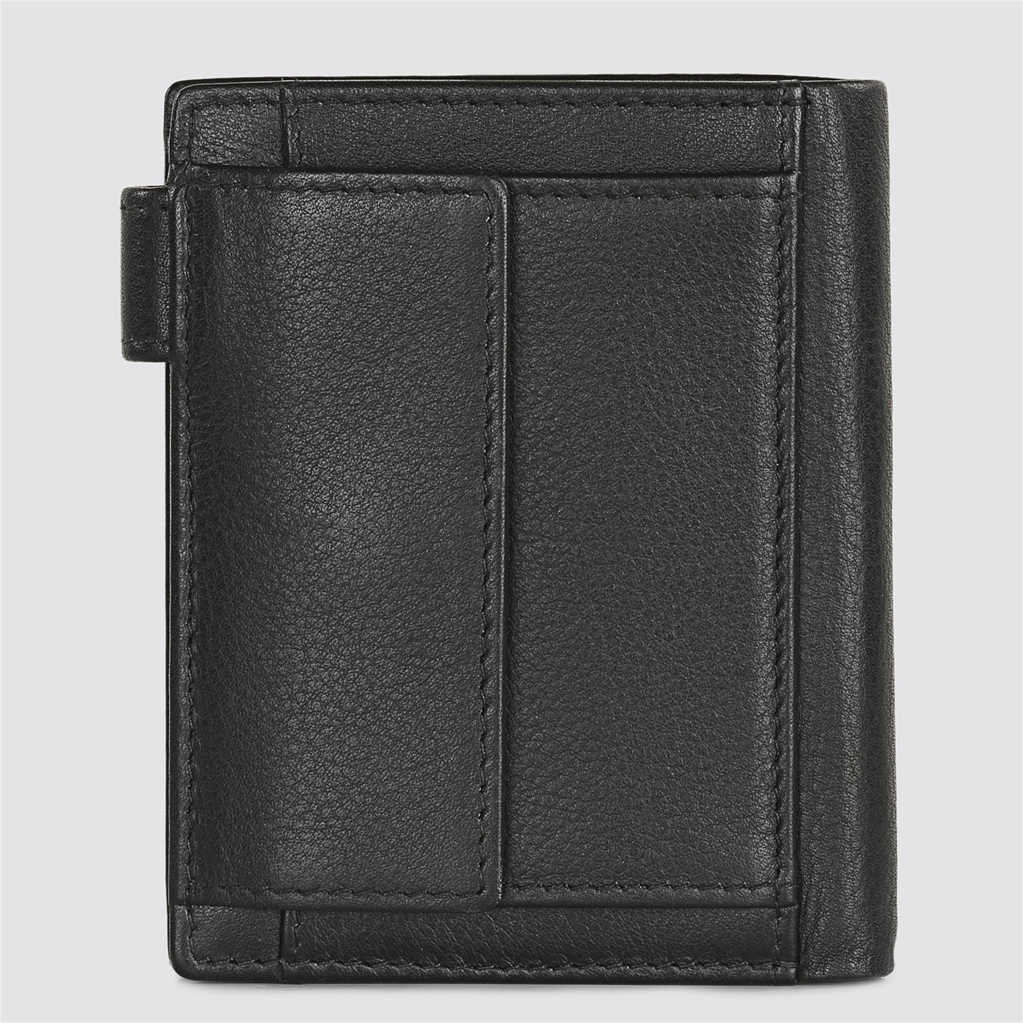 Cartera hombre con monedero de piel Lois en negro parte posterior
