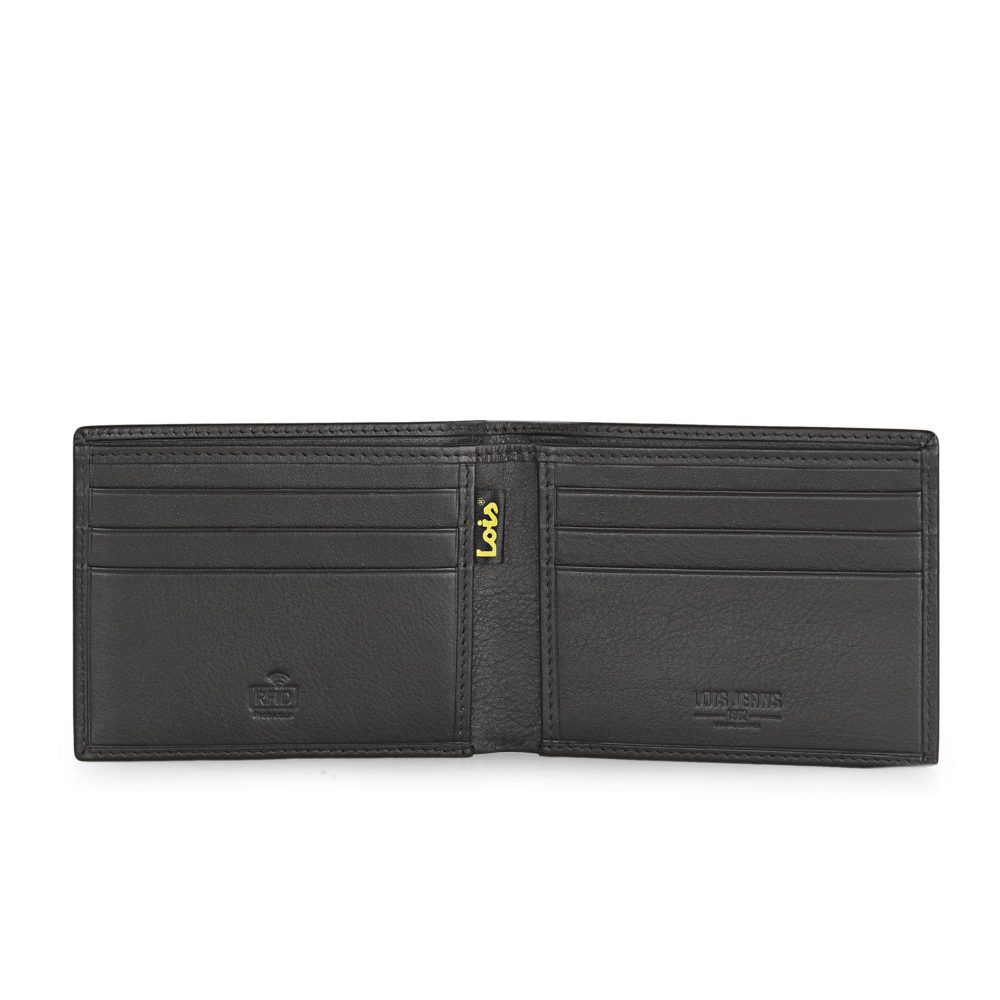 Cartera hombre de piel Lois en marrón interior.