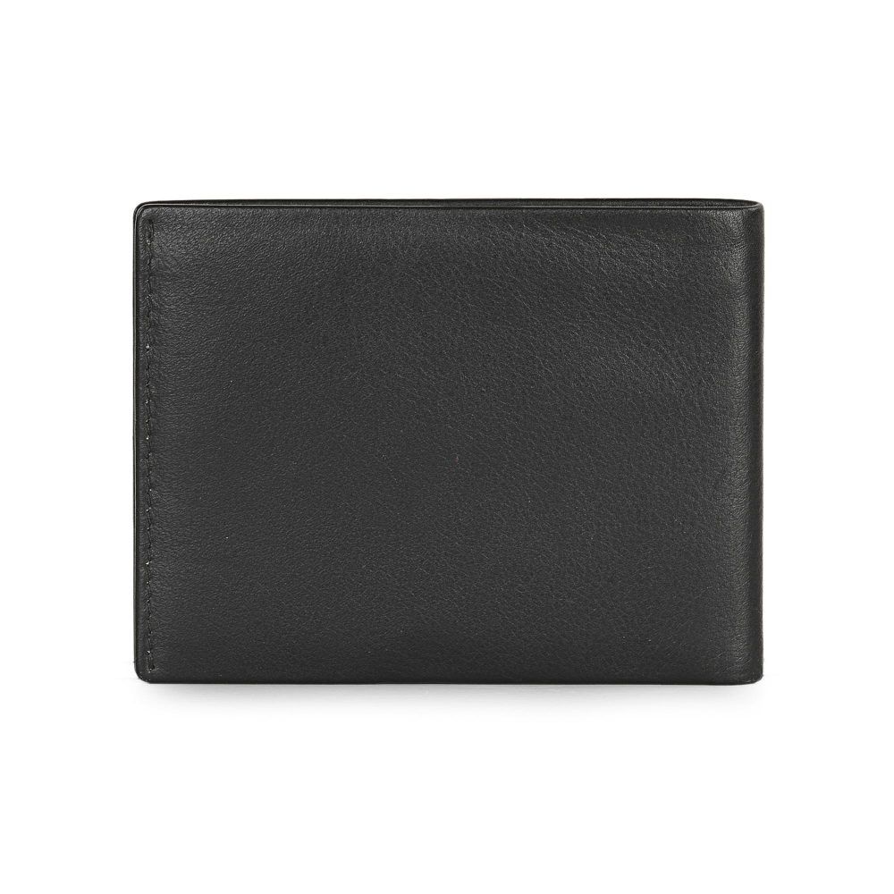 Cartera de hombre de piel Lois en negro parte posterior
