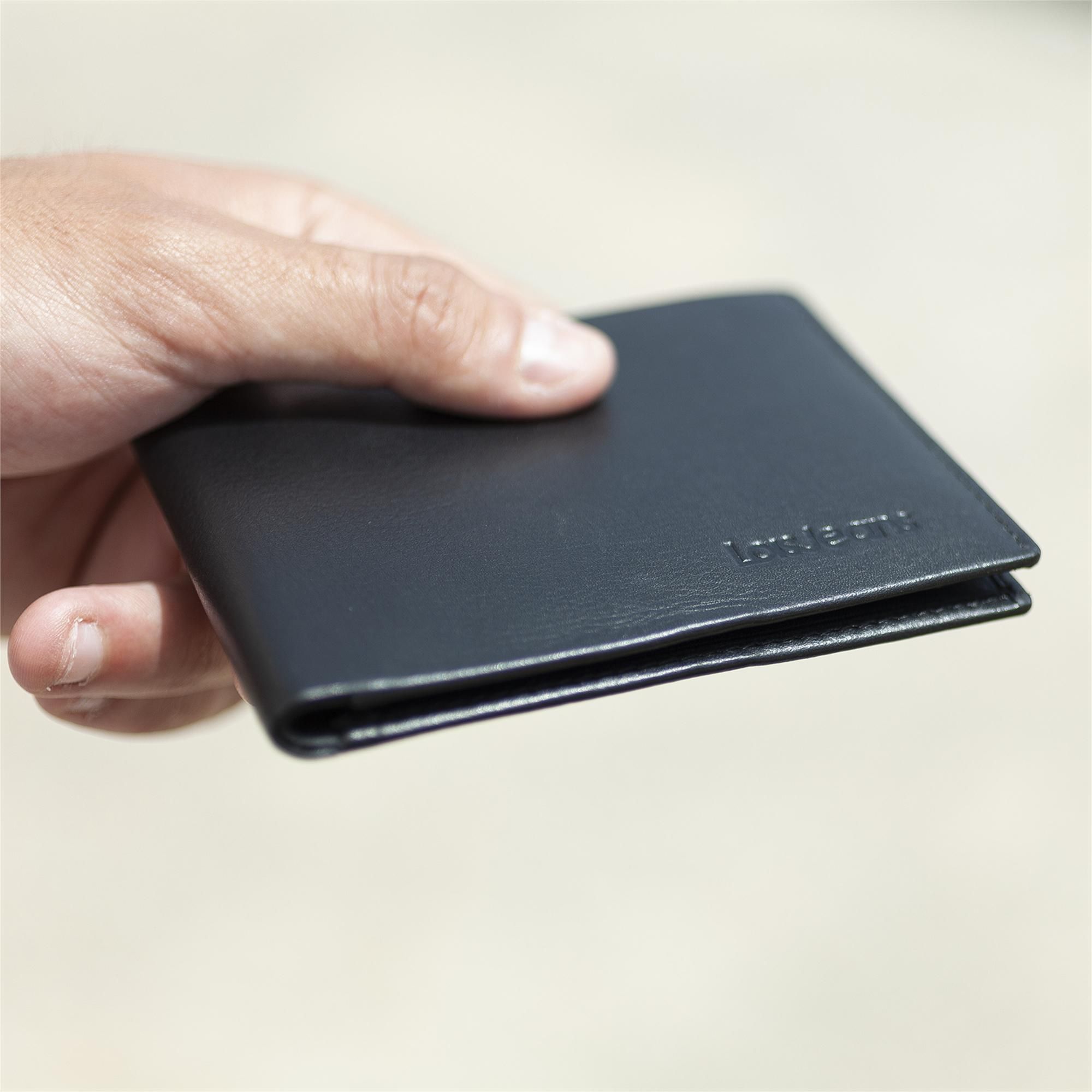 Cartera hombre de piel Lois en negro modelo