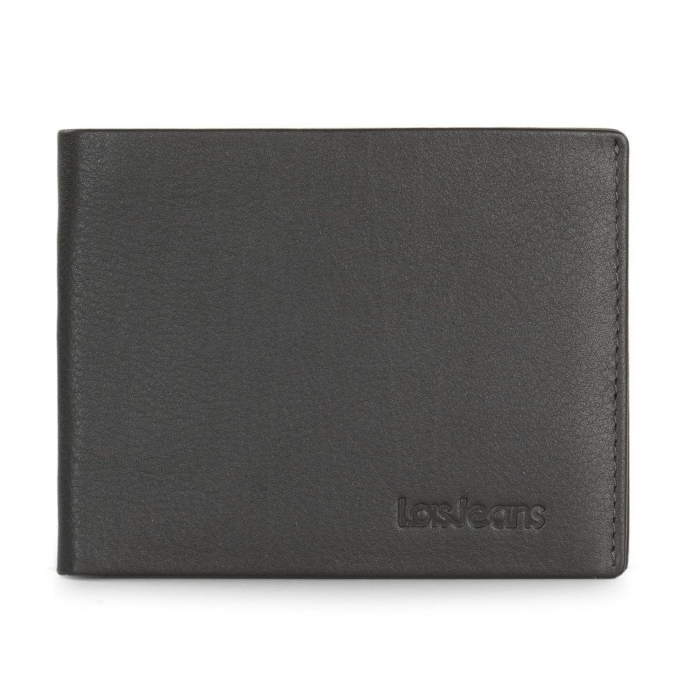 Cartera hombre de piel Lois en marrón frontal
