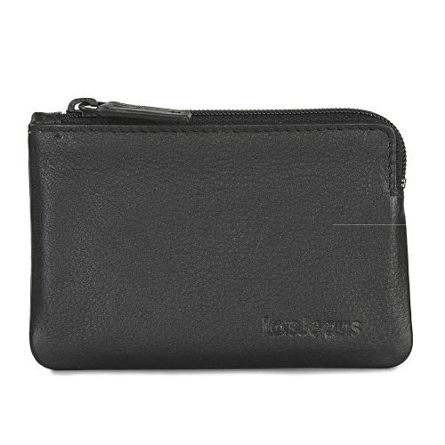 Monedero de piel Lois negro frontal