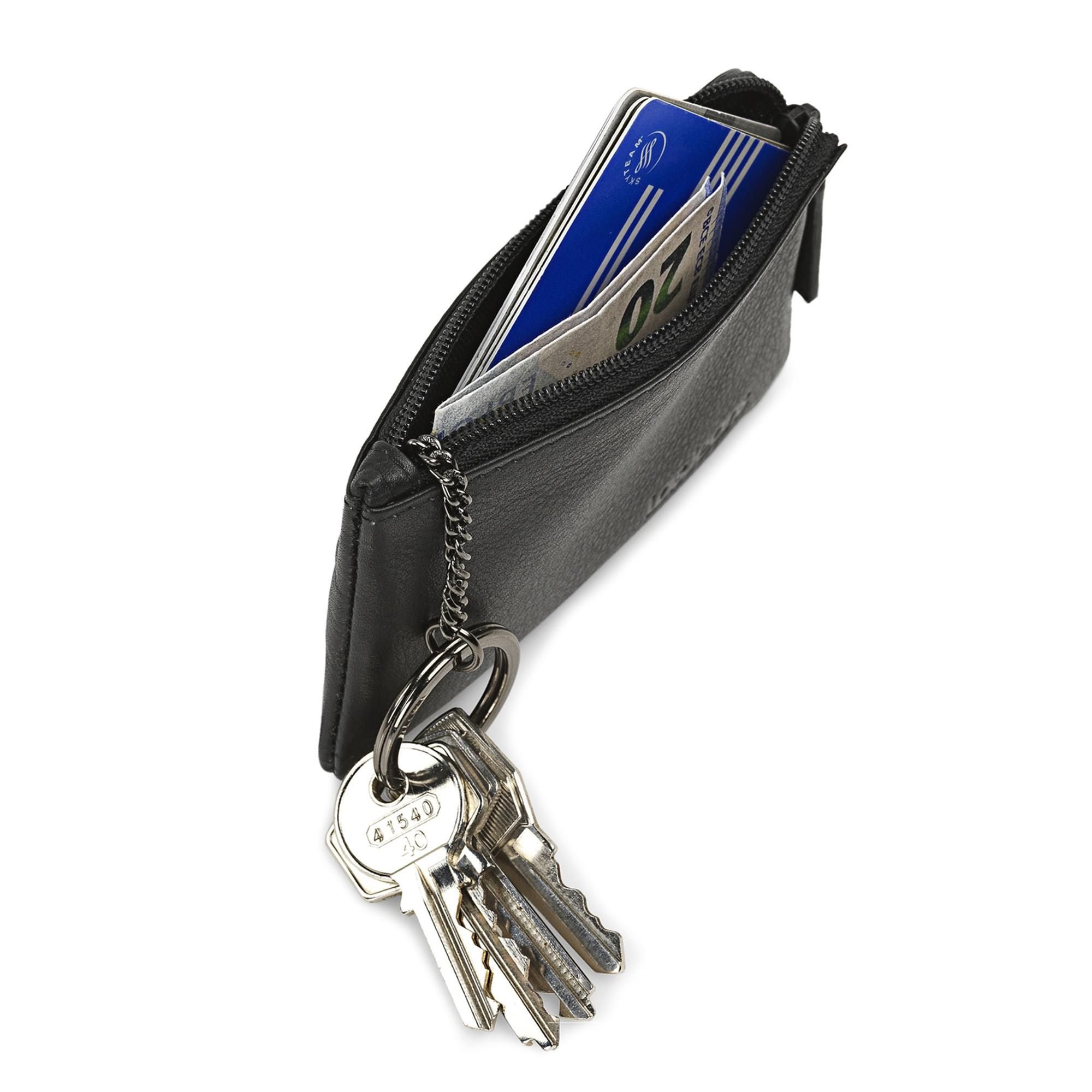 Monedero de piel Lois negro capacidad