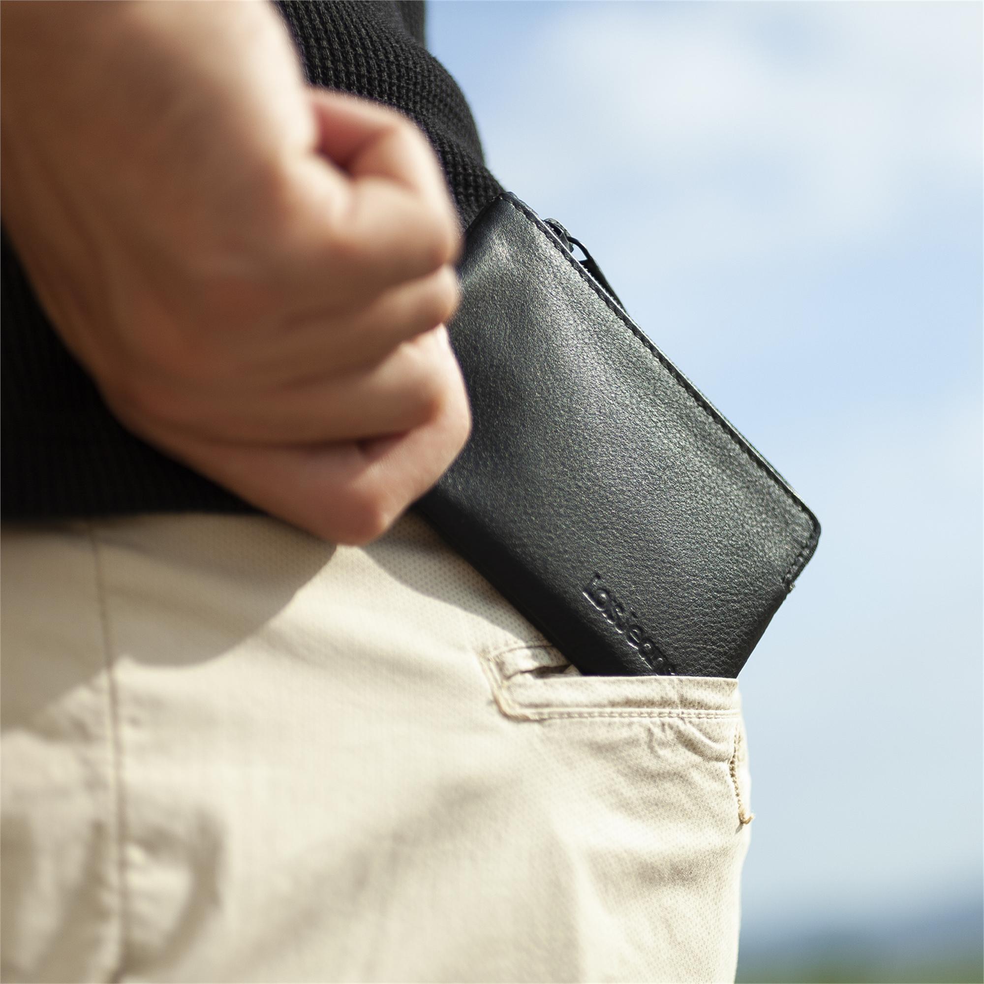 Monedero de piel Lois negro modelo