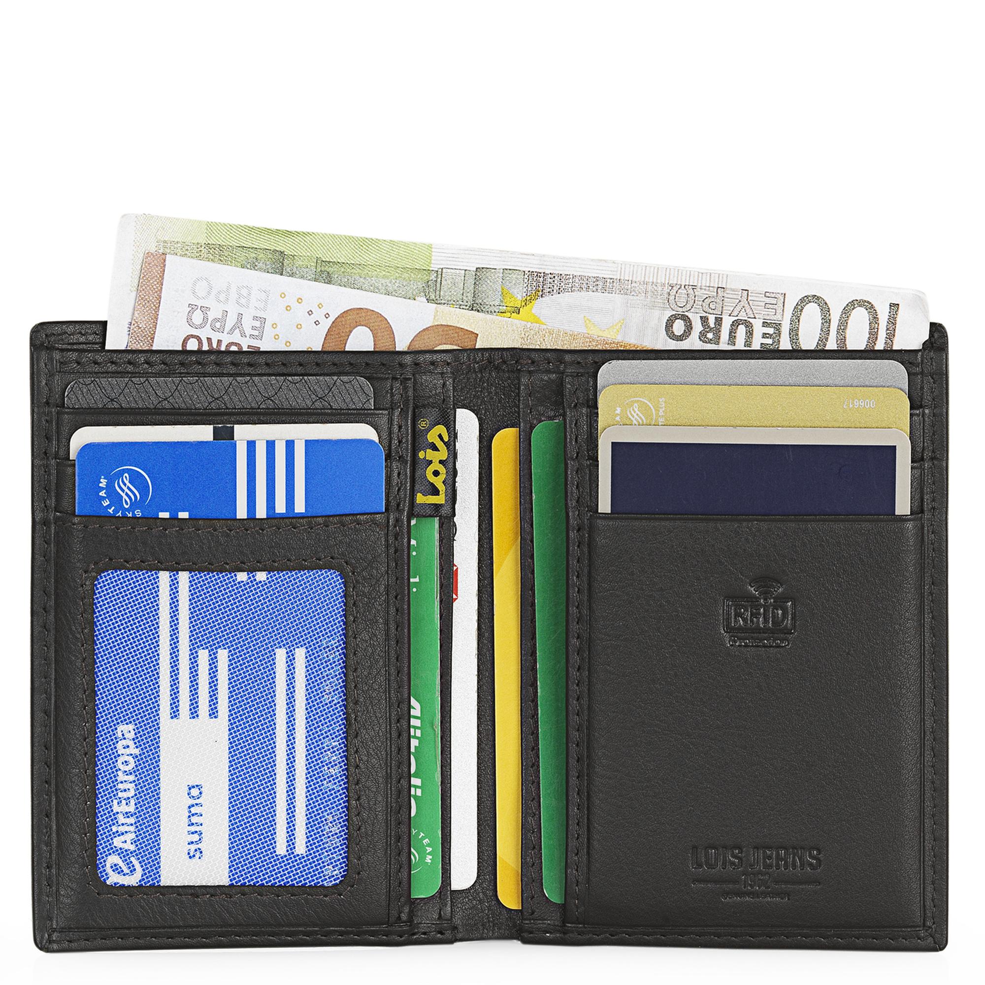 Cartera de hombre Lois marrón capacidad interior