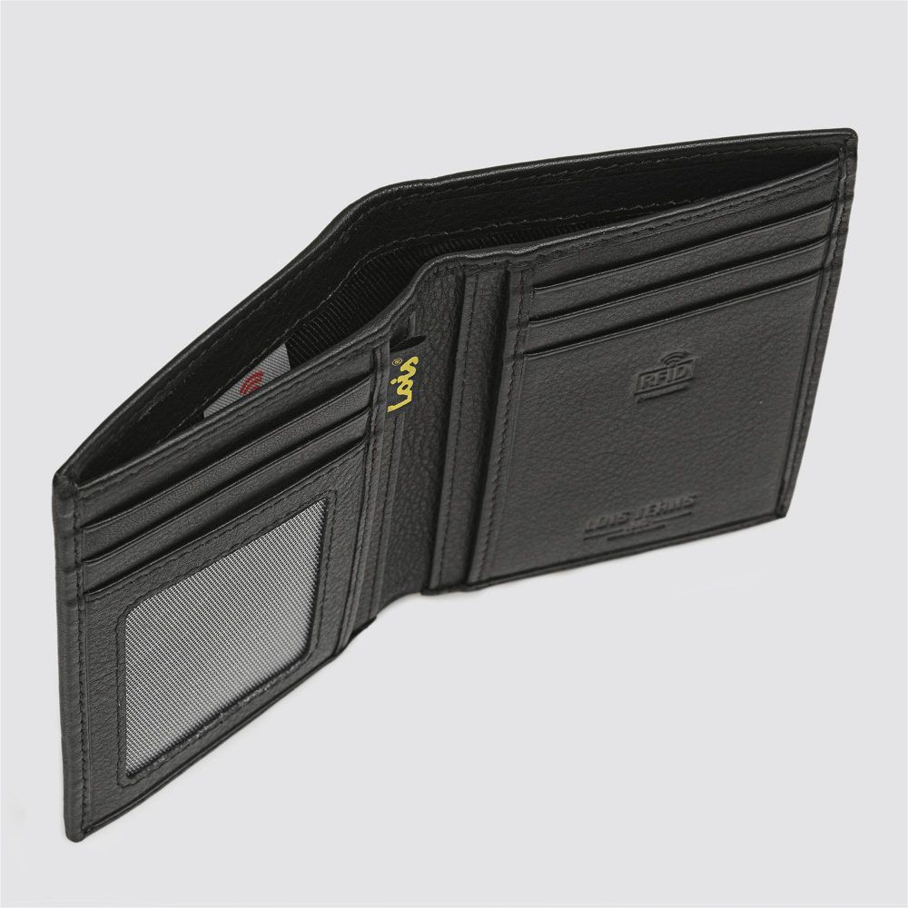 Cartera de hombre Lois negra capacidad interior