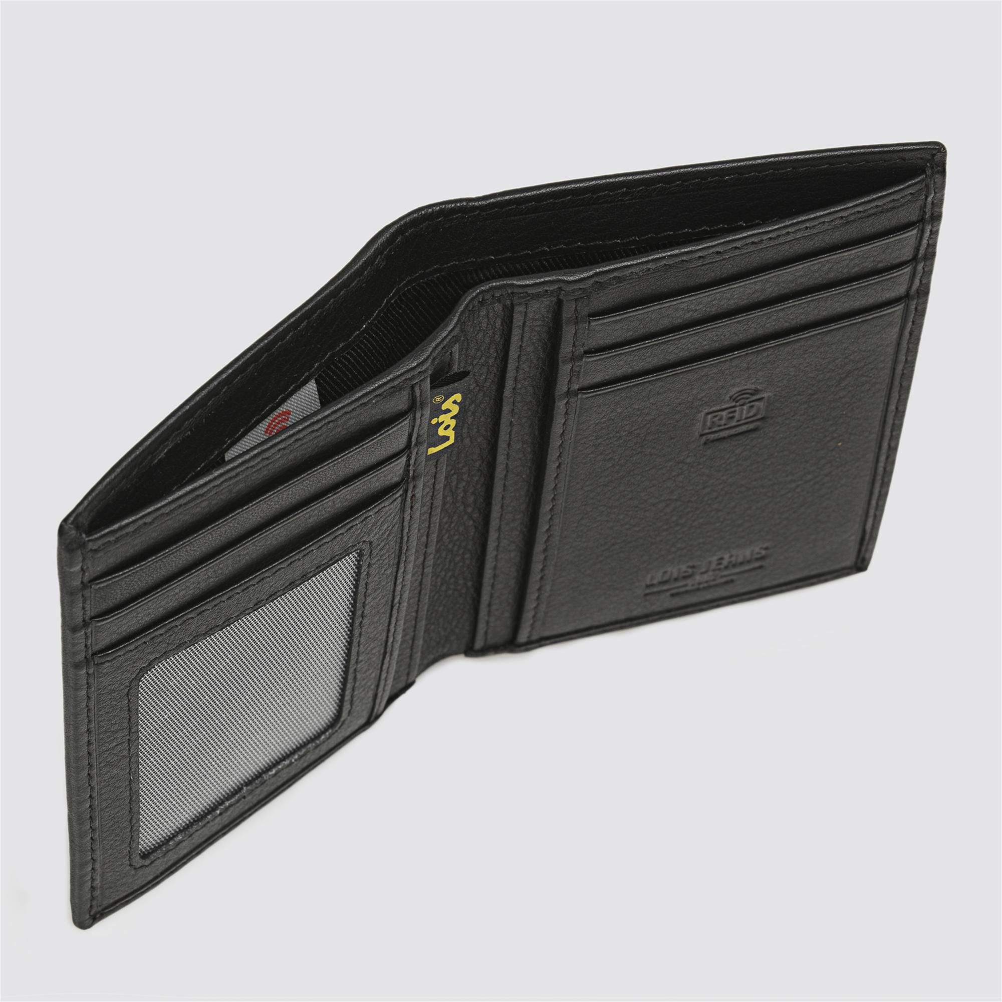 Cartera de hombre Lois negra capacidad interior