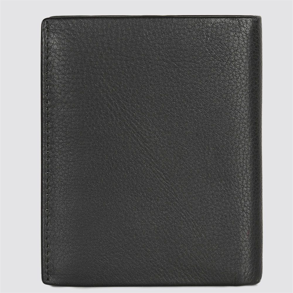 Cartera de hombre con monedero en negro posterior