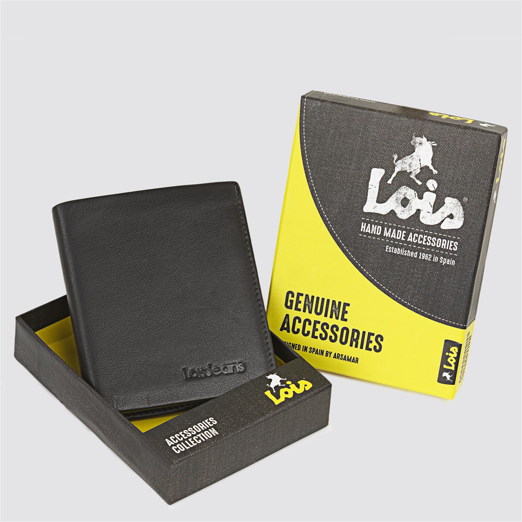 Cartera de hombre con monedero en marrón con caja