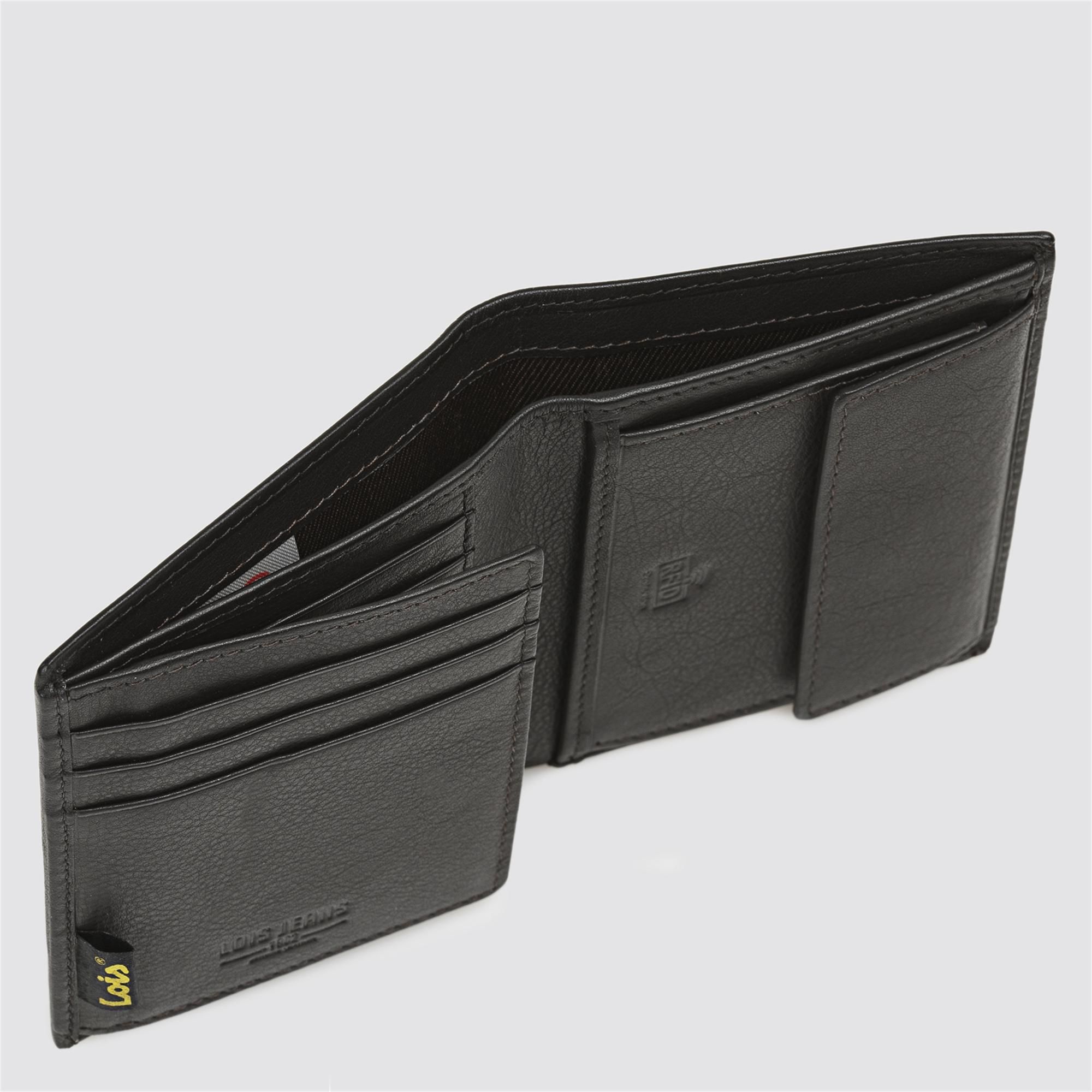 Cartera de hombre con monedero en marrón interior