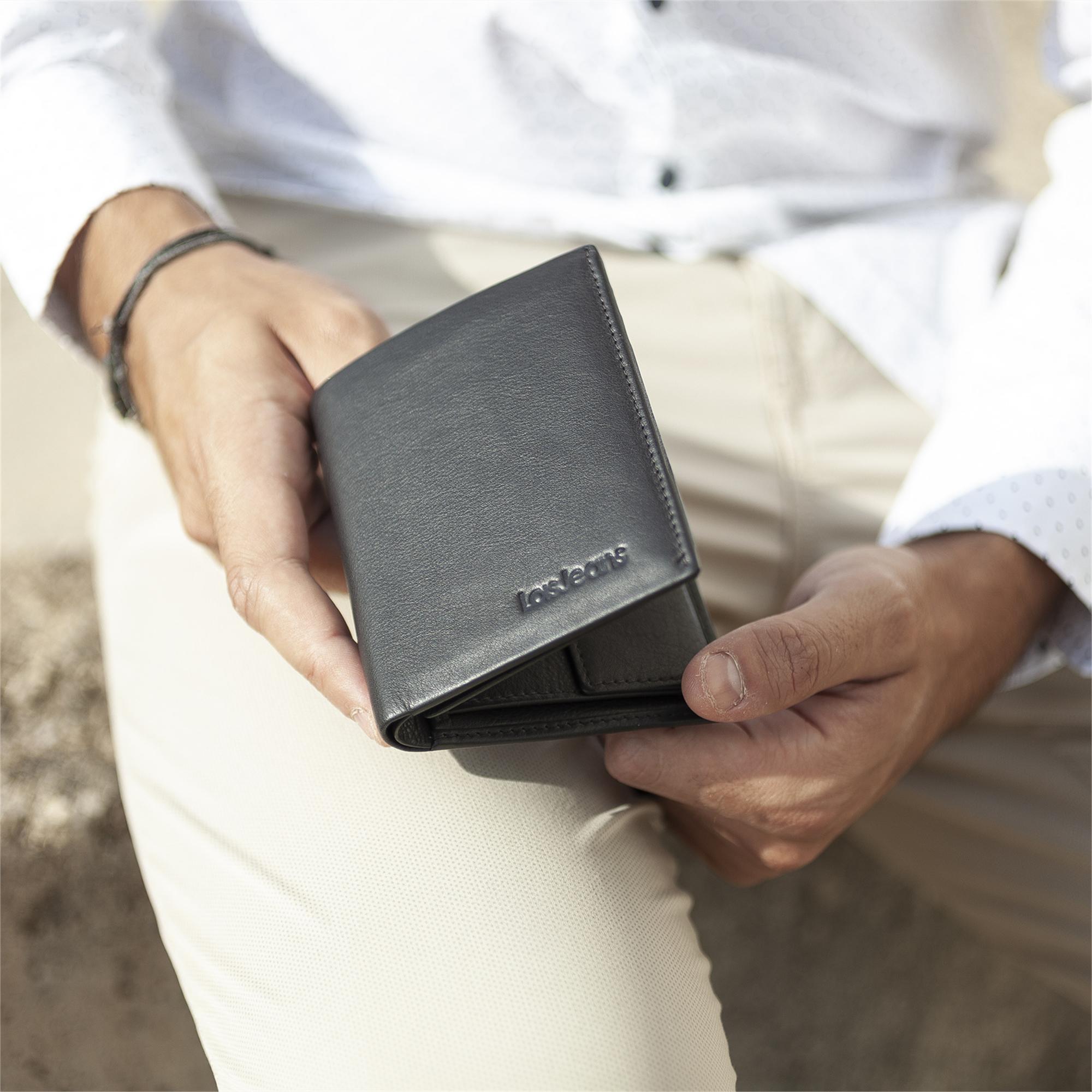 Cartera de hombre con monedero en marrón modelo