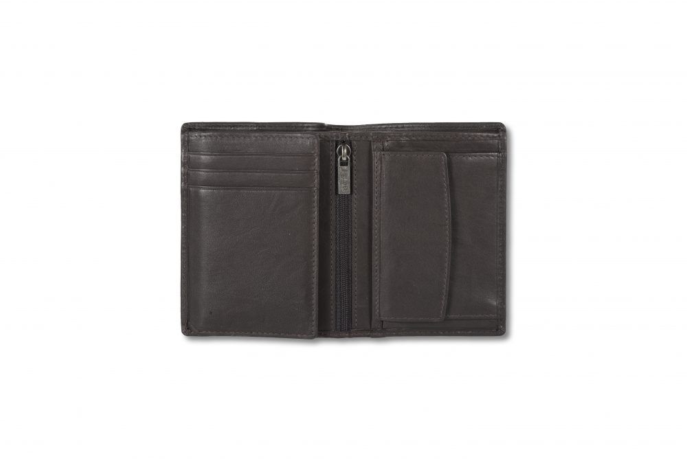 Cartera de piel hombre Liberto marrón interior