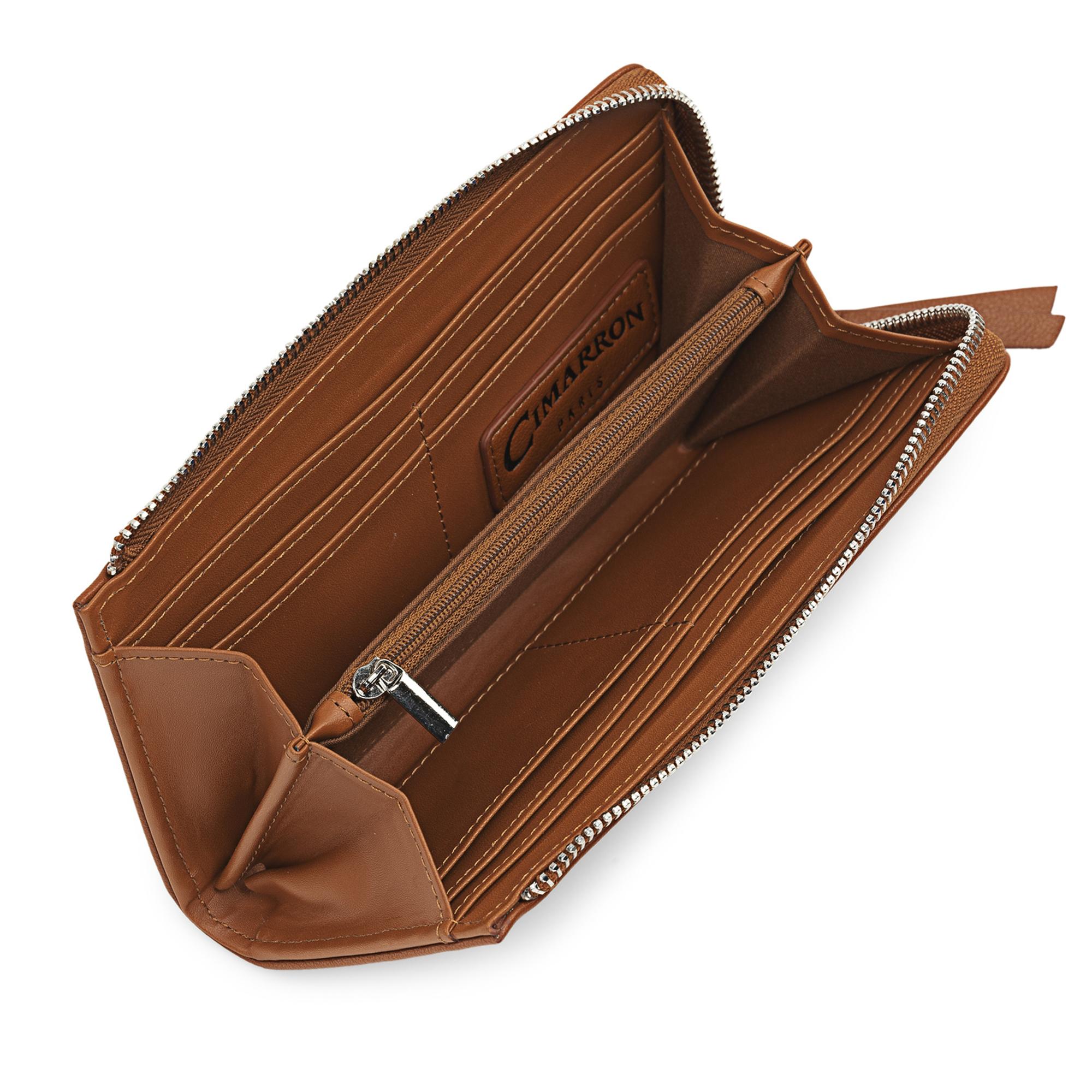 cartera mujer Cimarron color cuero interior cartera mujer Cimarron color cuero interior