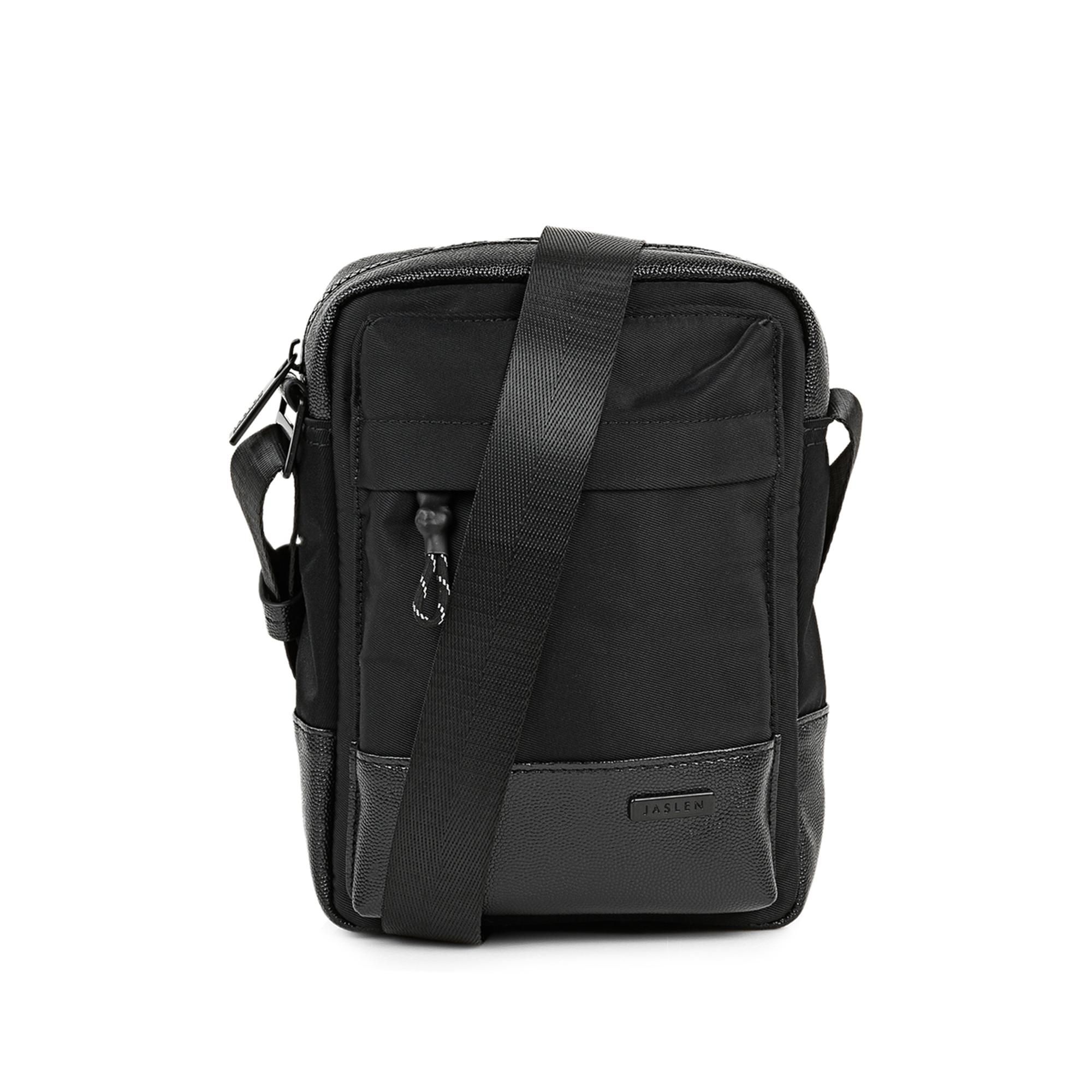 bolso bandolera hombre negro Jaslen frontal bolso bandolera hombre negro Jaslen frontal