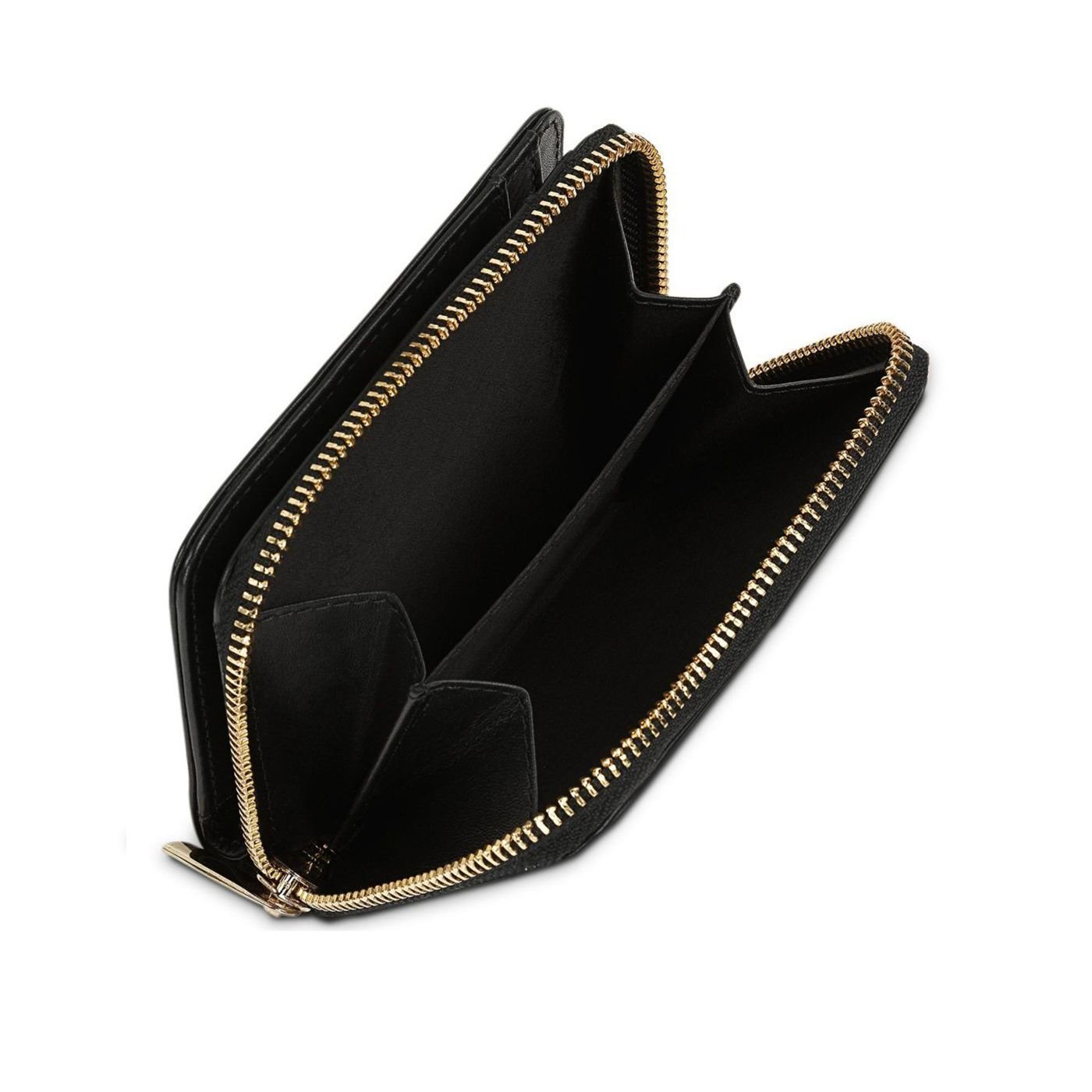 Cartera de piel mujer Jaslen negro interior monedero