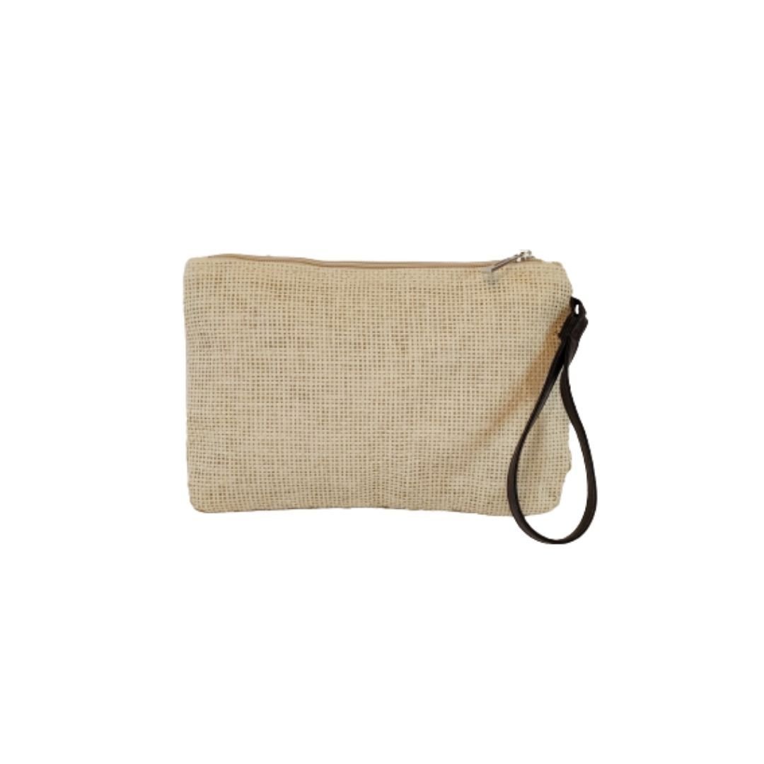 Bolso de mano de rafia con tejido crochet de Maluca posterior Bolso de mano de rafia con tejido crochet de Maluca posterior