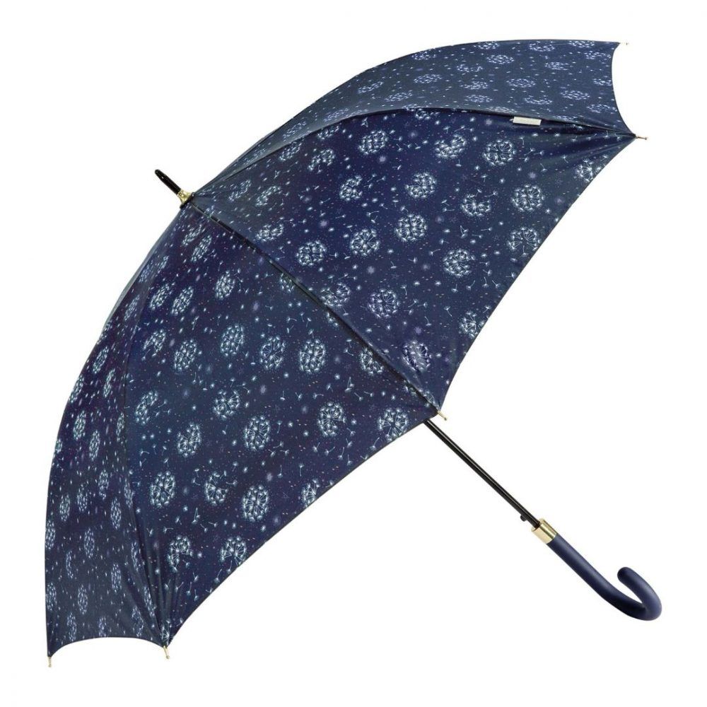 Paraguas largo de mujer estampado azul Lucky Flower de Bisetti