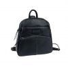 Mochila negra con bolsillos Matties frontal Mochila negra con bolsillos Matties frontal