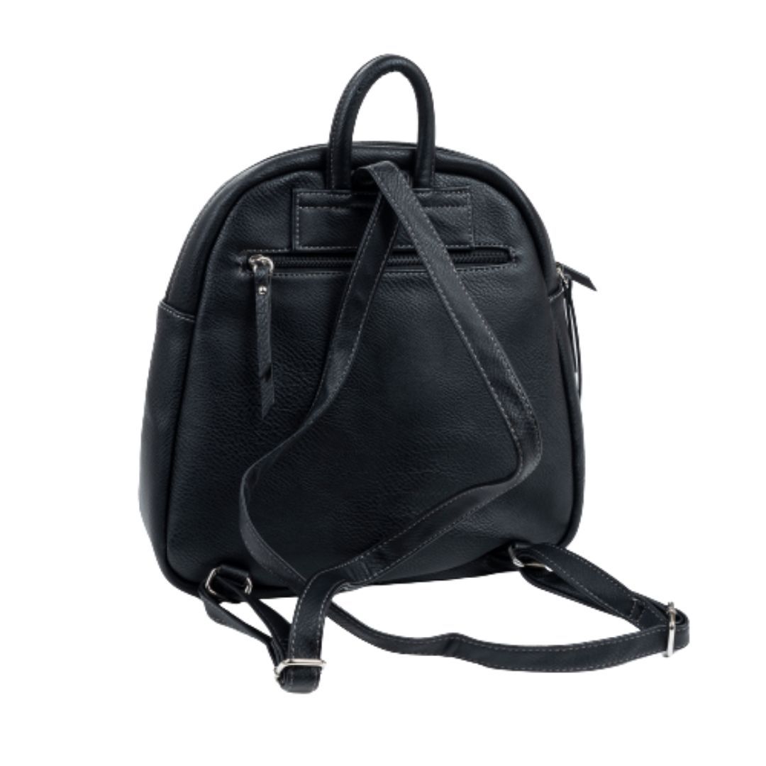 Mochila negra de mujer Matties trasera