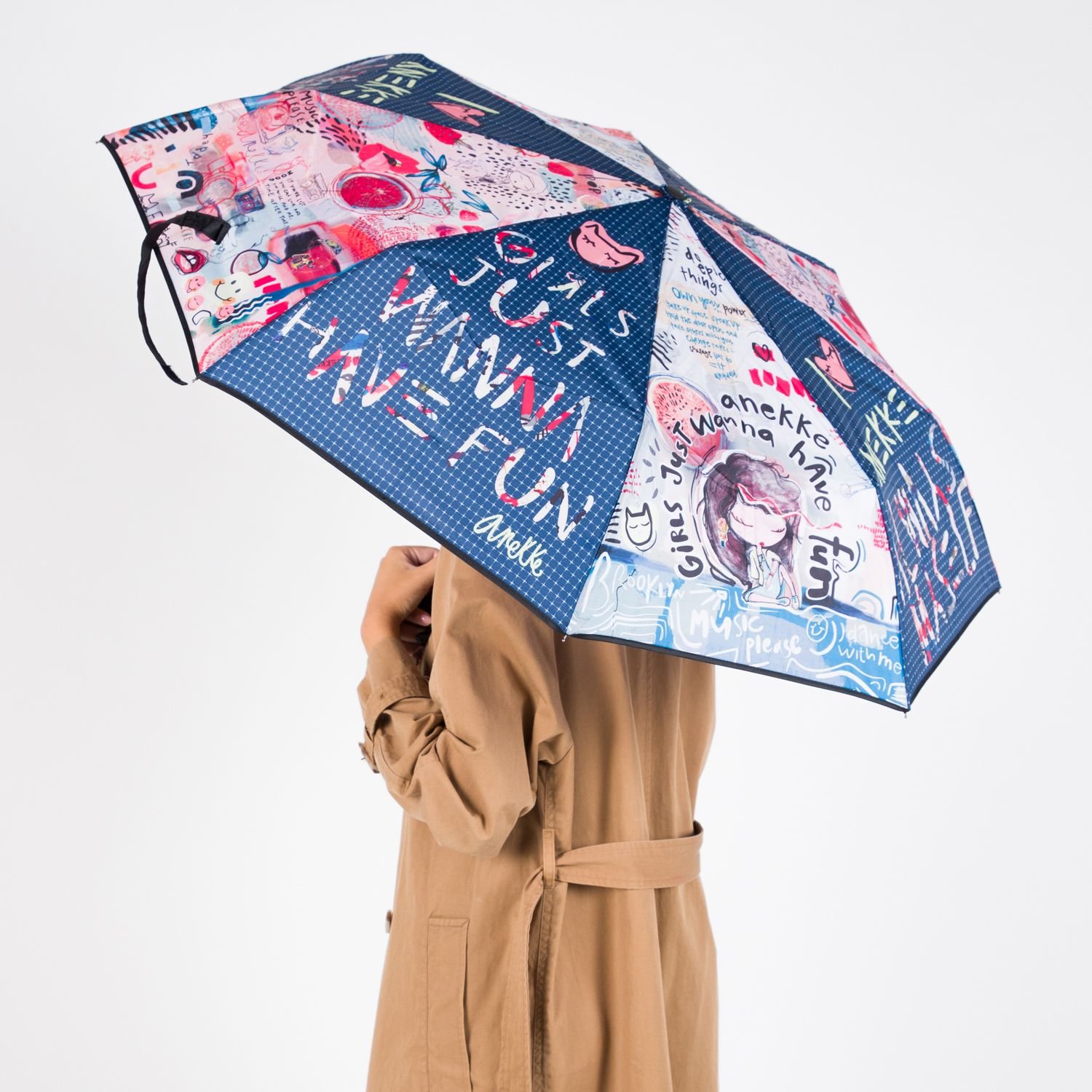 Paraguas plegable automático Anekke Fun & Music modelo_2