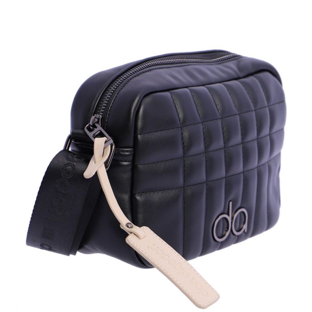 Bolso bandolera pequeña Don Algodon negro lateral
