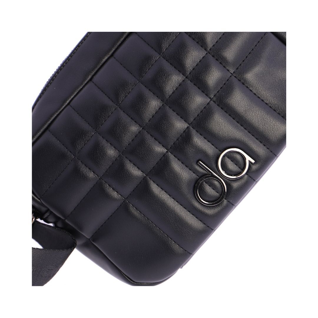 Bolso bandolera pequeño Don Algodon negro detalle del logo Bolso bandolera pequeño Don Algodon negro detalle del logo