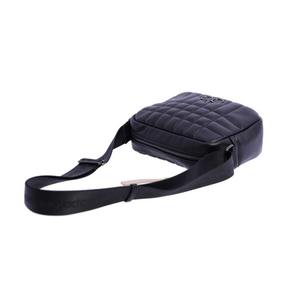 Bolso bandolera pequeño Don Algodon negro tumbado