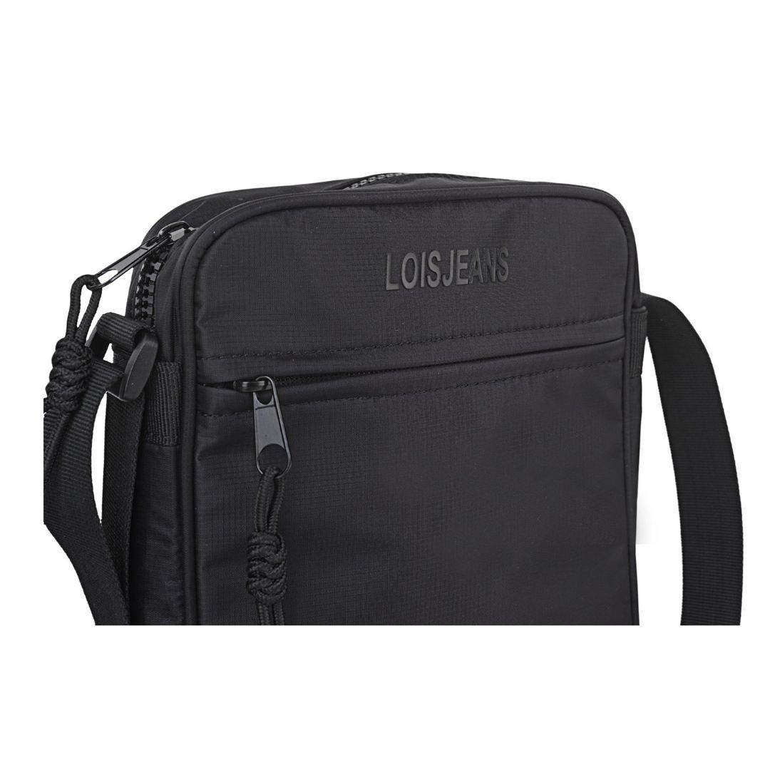 Bolso de hombre de tela Lois detalle de bolso delantero Bolso de hombre de tela Lois detalle de bolso delantero