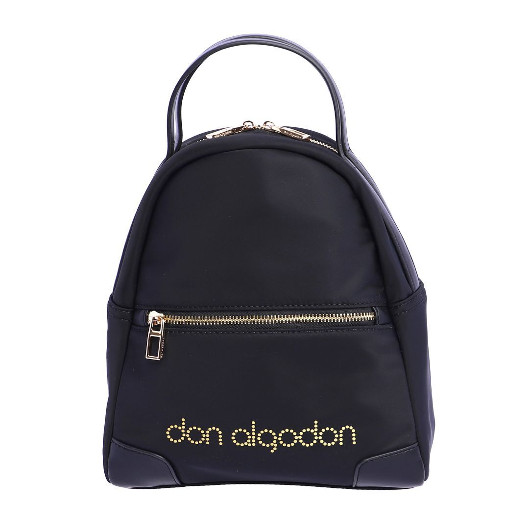 Mochila de tela negra de Don Algodon frontal